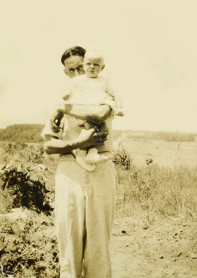 One of the very few photos of Dr. Stanley with his father, Charley Stanley. Charley passed away when Charles was 9 months old.