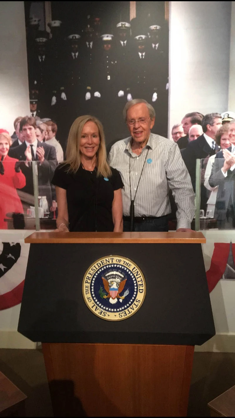 Dr. Stanley and his daughter Becky at The Ronald Reagan Presidential Library and Museum