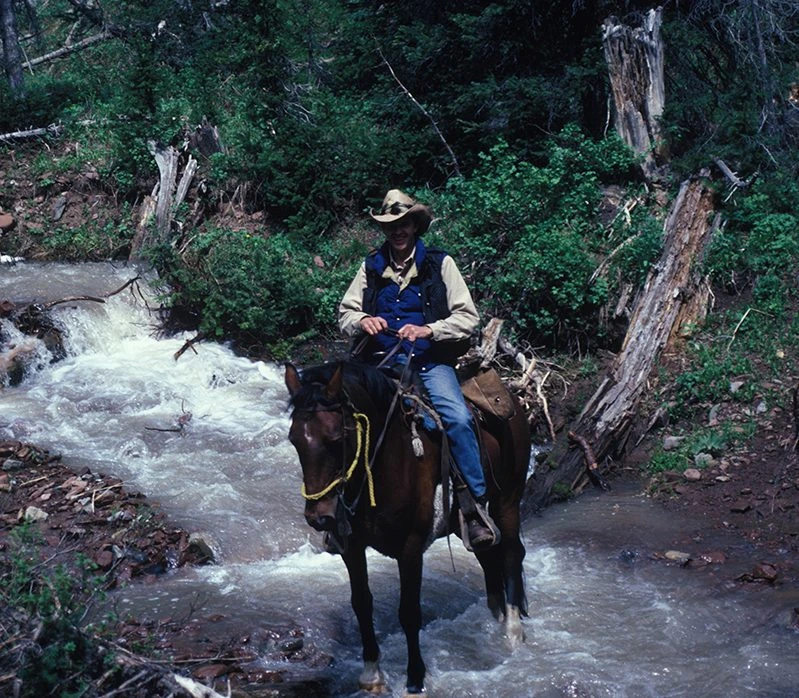 Dr. Stanley often went horseback riding and camping with friends.