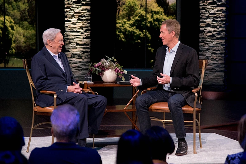 Dr. Stanley and his son Andy have a wonderful discussion about faith for an In Touch broadcast.
